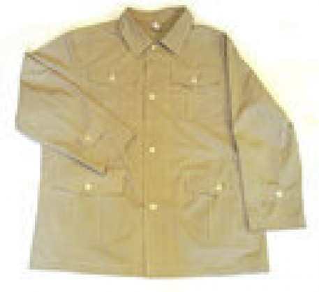 Летняя куртка удлиненная светло-бежевого цвета для полных