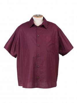 Рубашка с коротким рукавом цвета бордо