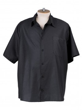 Рубашка большого размера из 100% хлопка черного цвета большого размера